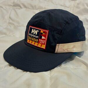 Rare Vintage! Helly Hansen Sea Gear Nylon Hat Cap in Navy